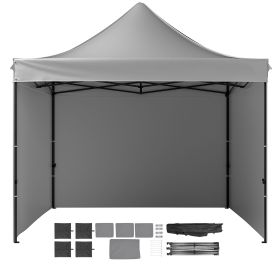 10x10 FT Pop up Canopy with Removable Sidewalls, Instant Canopies Portable Gazebo & Wheeled Bag, UV Resistant Waterproof