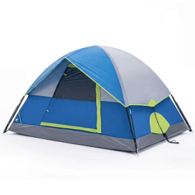 4 Person Waterproof Camping Tent with Rainfly, Easy Setup Dome Tent with Mesh Windows & Skylights, Lightweight Portable Tent for Outdoor Camping (title: default title)
